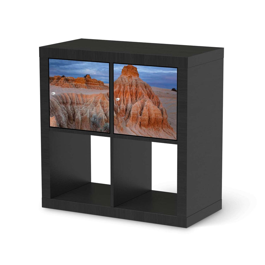 Möbel Klebefolie Outback Australia - IKEA Expedit Regal 2 Türen Quer - schwarz