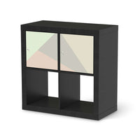 Möbel Klebefolie Pastell Geometrik - IKEA Expedit Regal 2 Türen Quer - schwarz