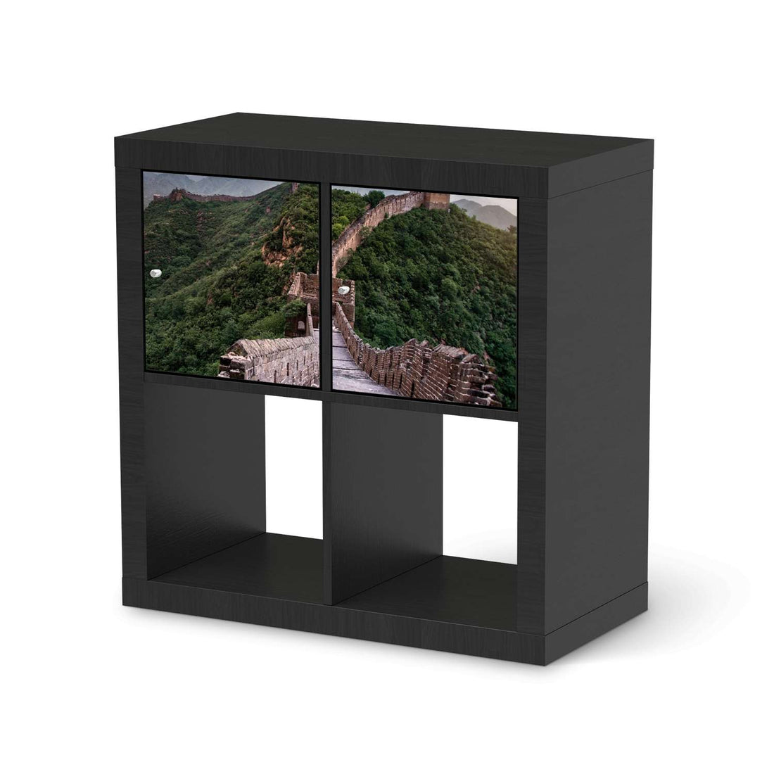 Möbel Klebefolie The Great Wall - IKEA Expedit Regal 2 Türen Quer - schwarz