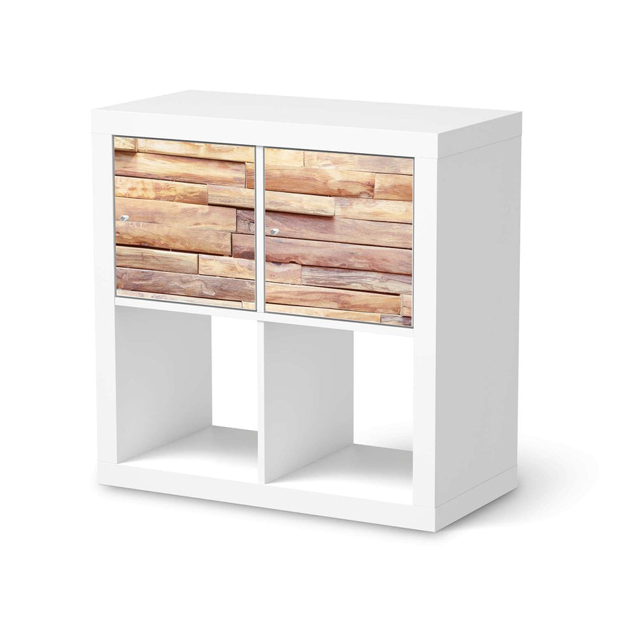 Möbel Klebefolie Artwood - IKEA Expedit Regal 2 Türen Quer  - weiss
