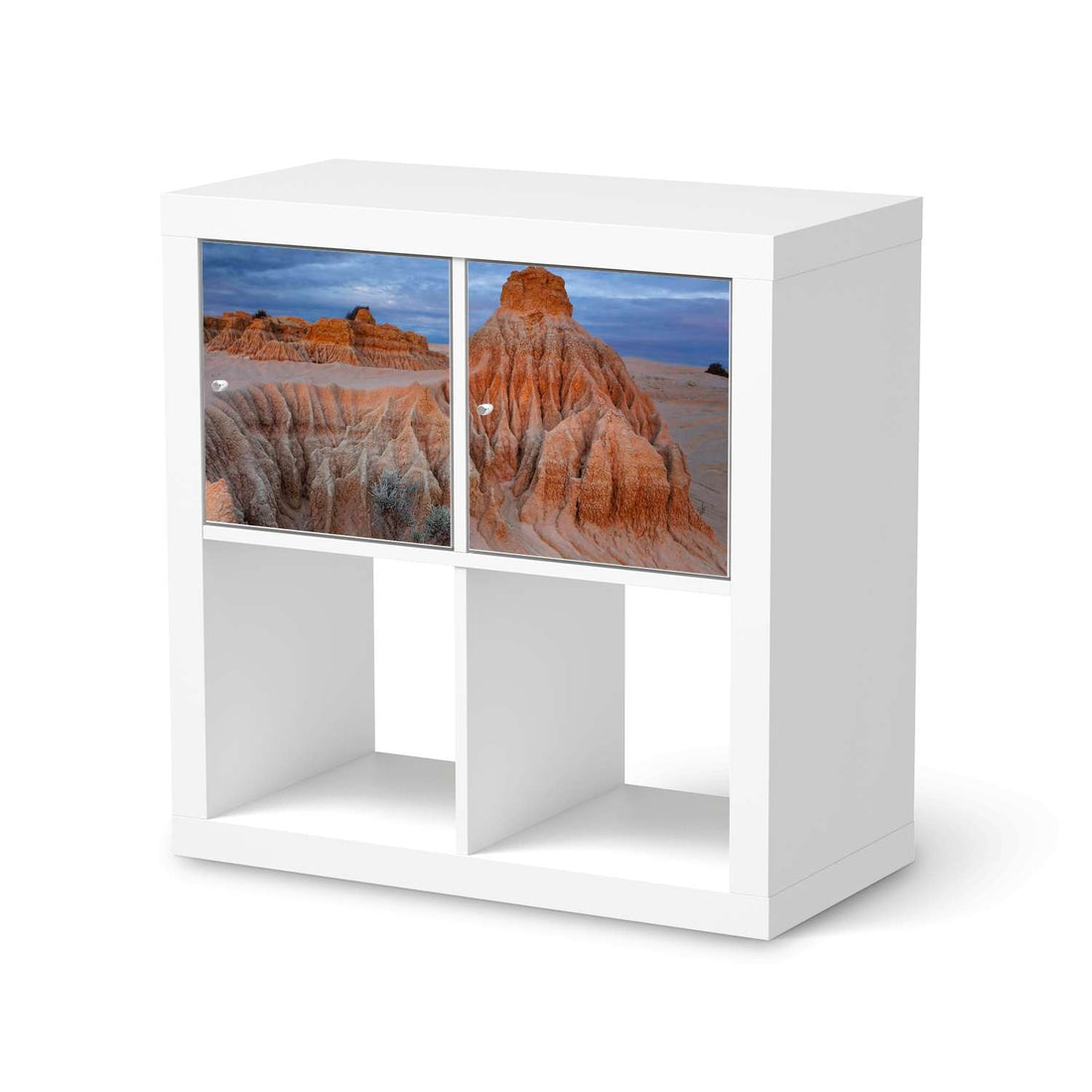 Möbel Klebefolie Outback Australia - IKEA Expedit Regal 2 Türen Quer  - weiss