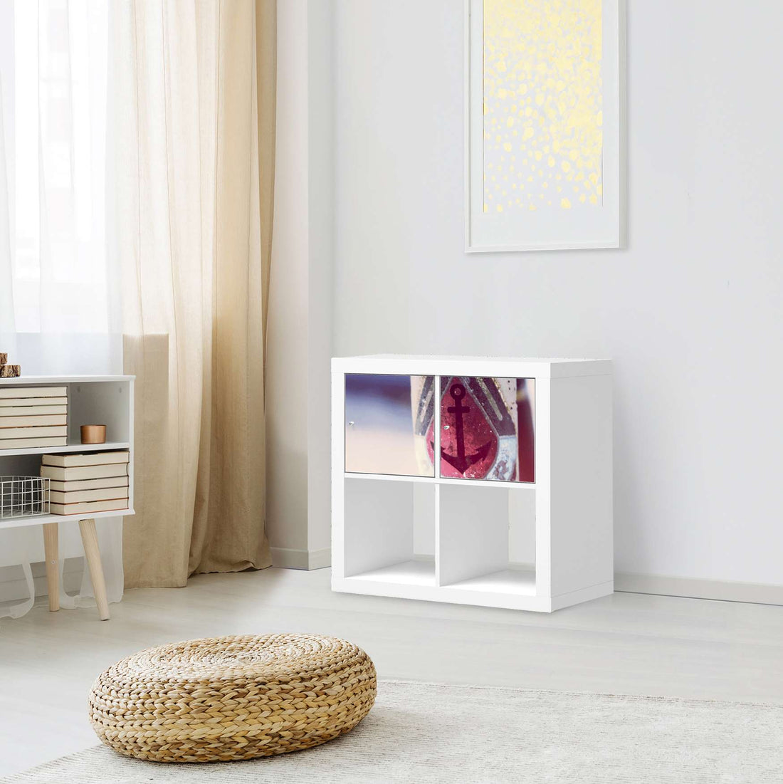 Möbel Klebefolie Anker 2 - IKEA Expedit Regal 2 Türen Quer - Wohnzimmer