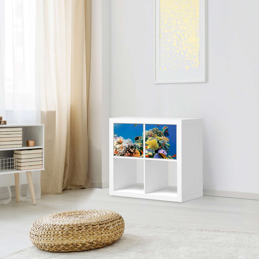 Möbel Klebefolie Coral Reef - IKEA Expedit Regal 2 Türen Quer - Wohnzimmer