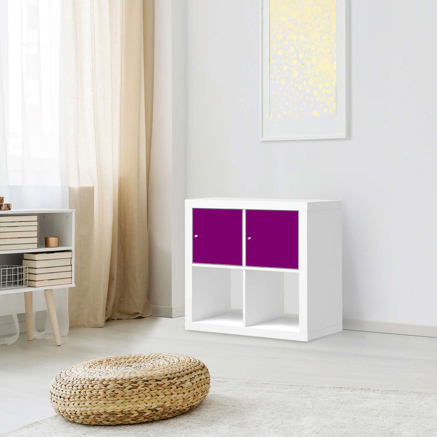 Möbel Klebefolie Flieder Dark - IKEA Expedit Regal 2 Türen Quer - Wohnzimmer