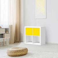 Möbel Klebefolie Gelb Dark - IKEA Expedit Regal 2 Türen Quer - Wohnzimmer