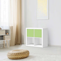 Möbel Klebefolie Hellgrün Light - IKEA Expedit Regal 2 Türen Quer - Wohnzimmer