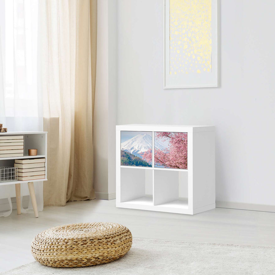 Möbel Klebefolie Mount Fuji - IKEA Expedit Regal 2 Türen Quer - Wohnzimmer