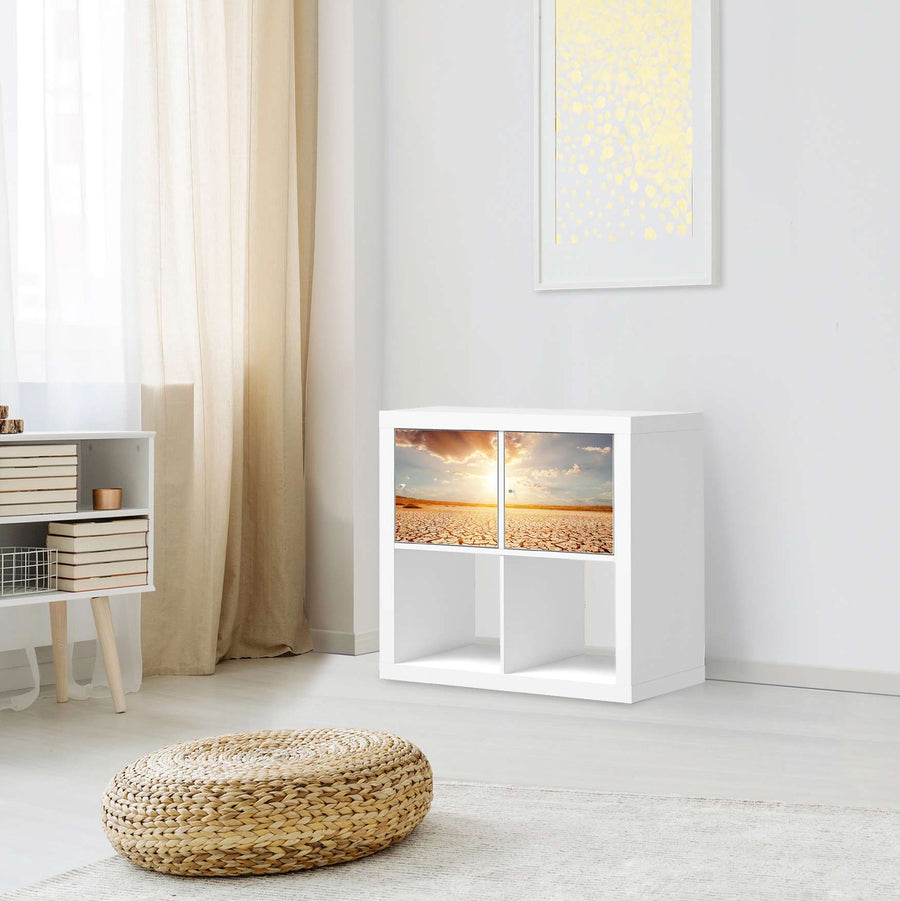 Möbel Klebefolie Savanne - IKEA Expedit Regal 2 Türen Quer - Wohnzimmer
