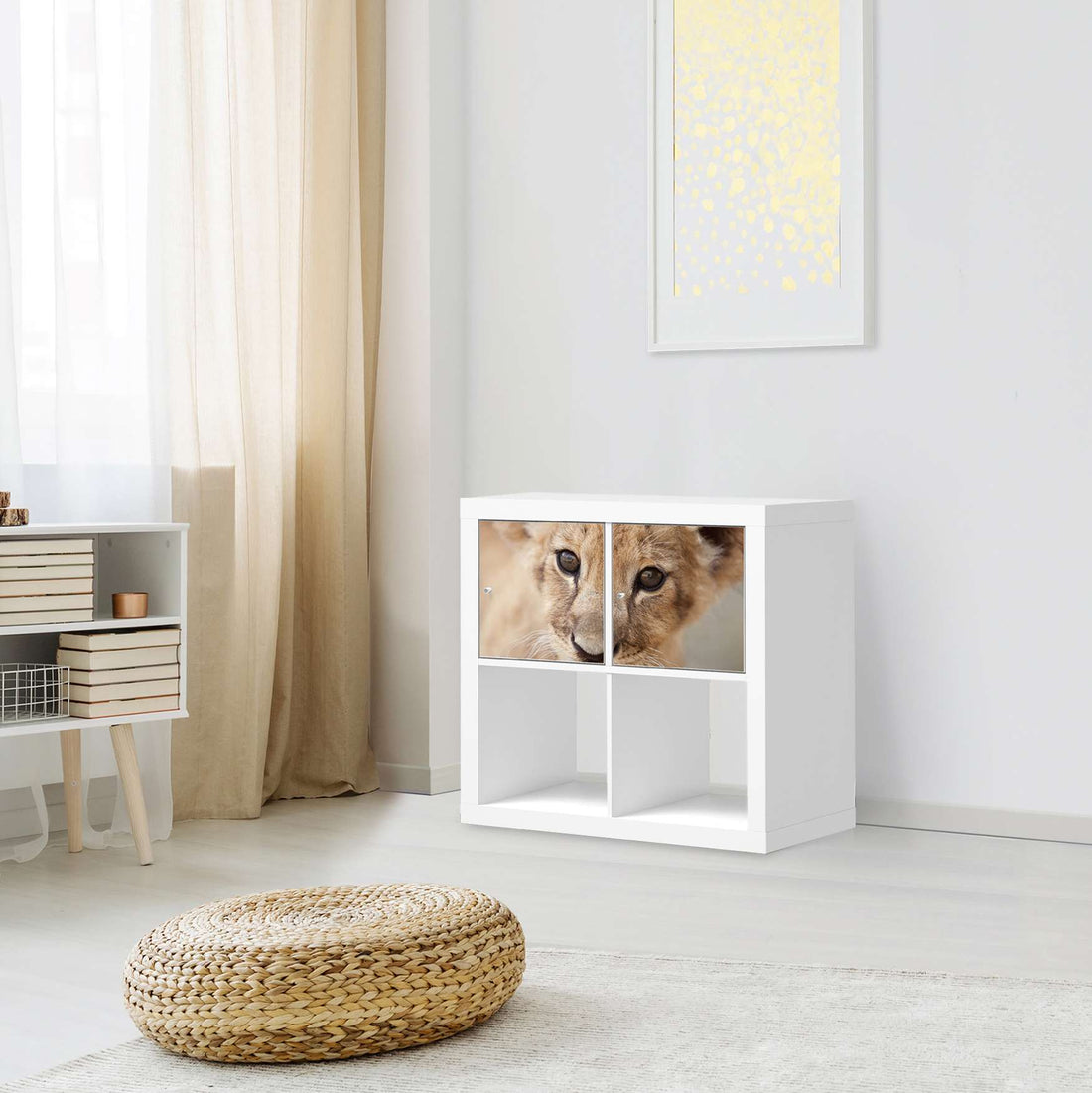 Möbel Klebefolie Simba - IKEA Expedit Regal 2 Türen Quer - Wohnzimmer
