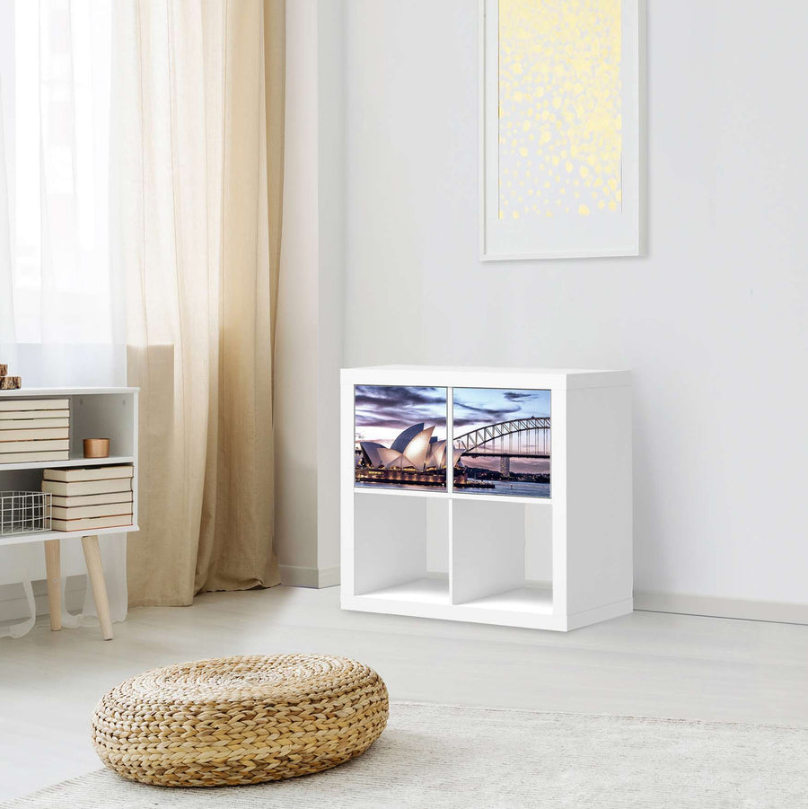 Möbel Klebefolie Sydney - IKEA Expedit Regal 2 Türen Quer - Wohnzimmer
