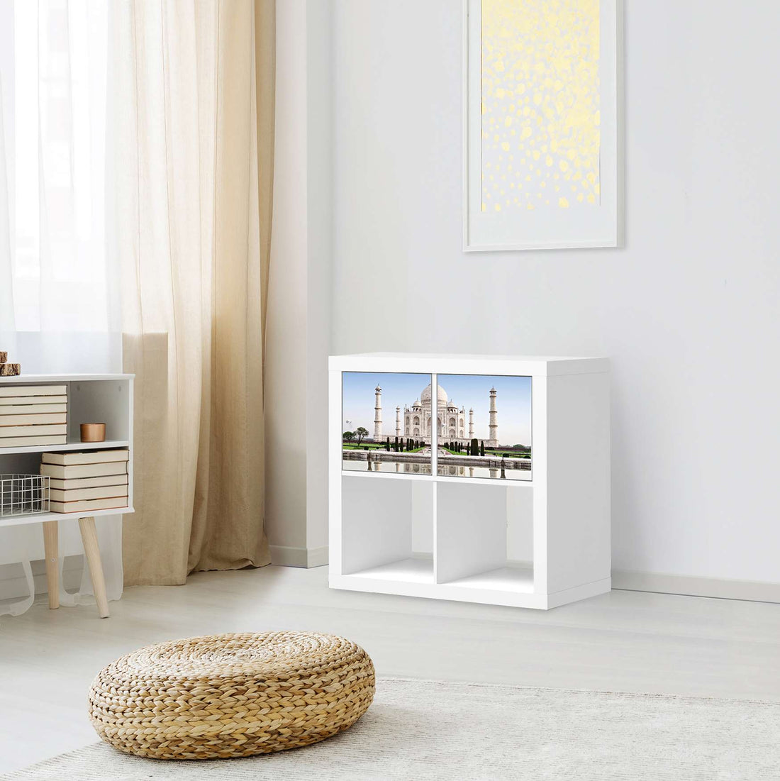 Möbel Klebefolie Taj Mahal - IKEA Expedit Regal 2 Türen Quer - Wohnzimmer