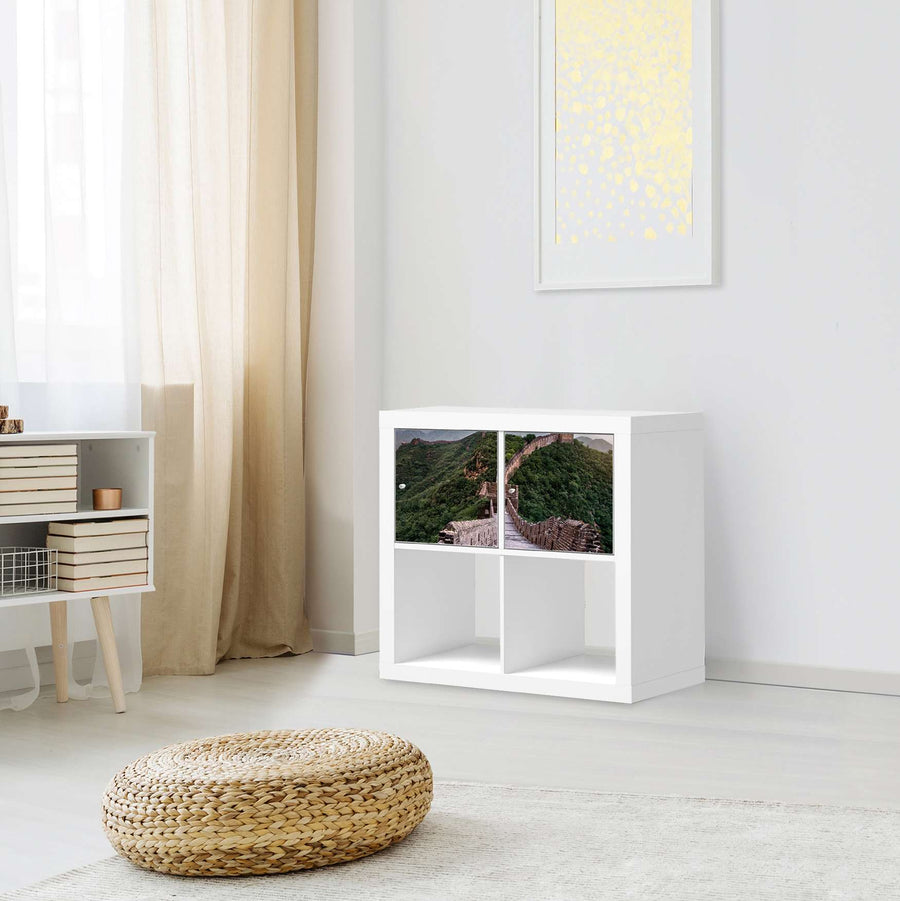 Möbel Klebefolie The Great Wall - IKEA Expedit Regal 2 Türen Quer - Wohnzimmer