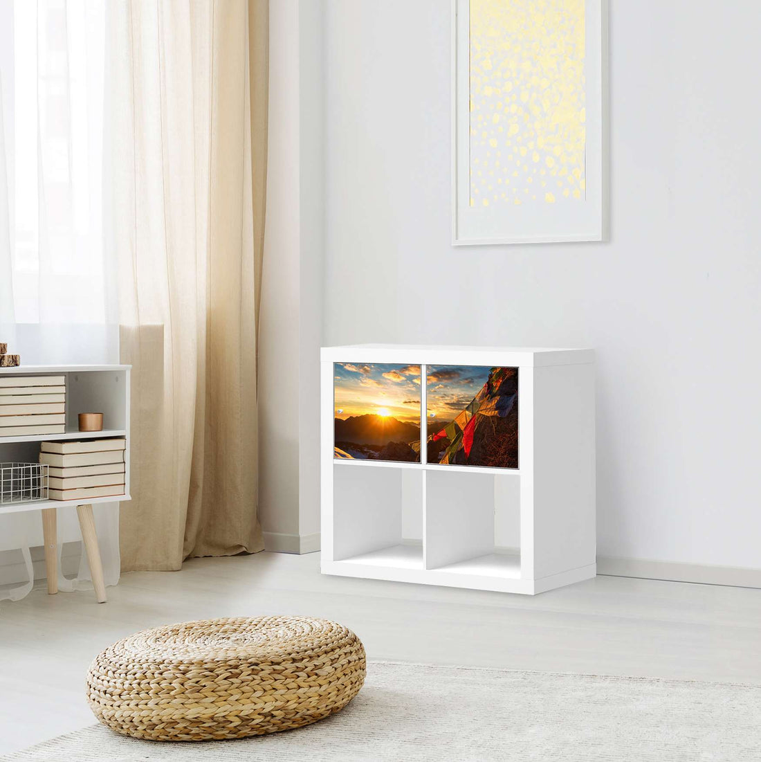 Möbel Klebefolie Tibet - IKEA Expedit Regal 2 Türen Quer - Wohnzimmer