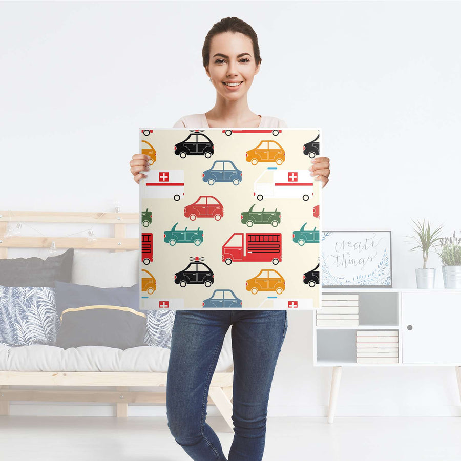 Möbel Klebefolie Cars - IKEA Hemnes Beistelltisch 55x55 cm - Folie