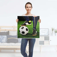 Möbel Klebefolie Fussballstar - IKEA Hemnes Beistelltisch 55x55 cm - Folie