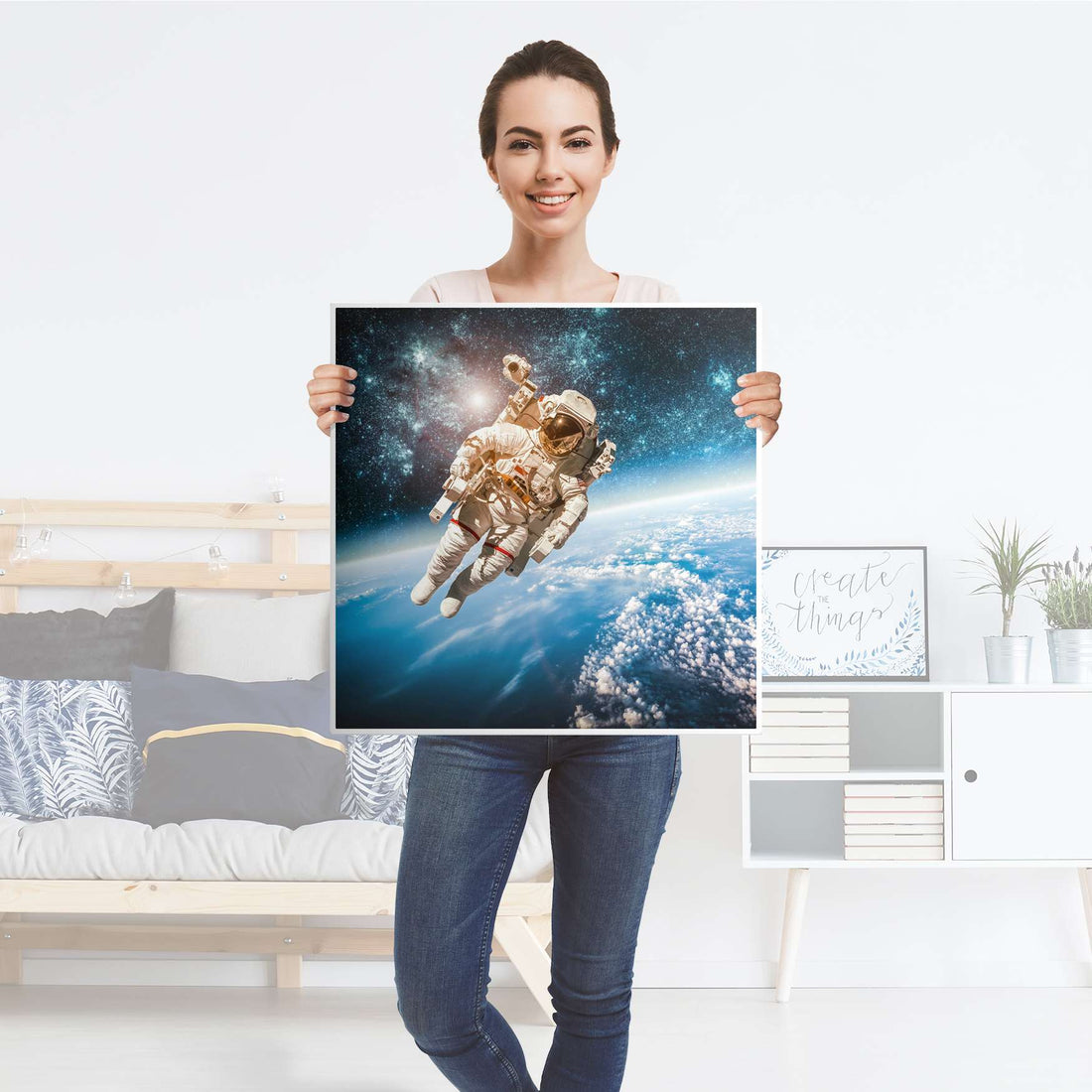 Möbel Klebefolie Outer Space - IKEA Hemnes Beistelltisch 55x55 cm - Folie
