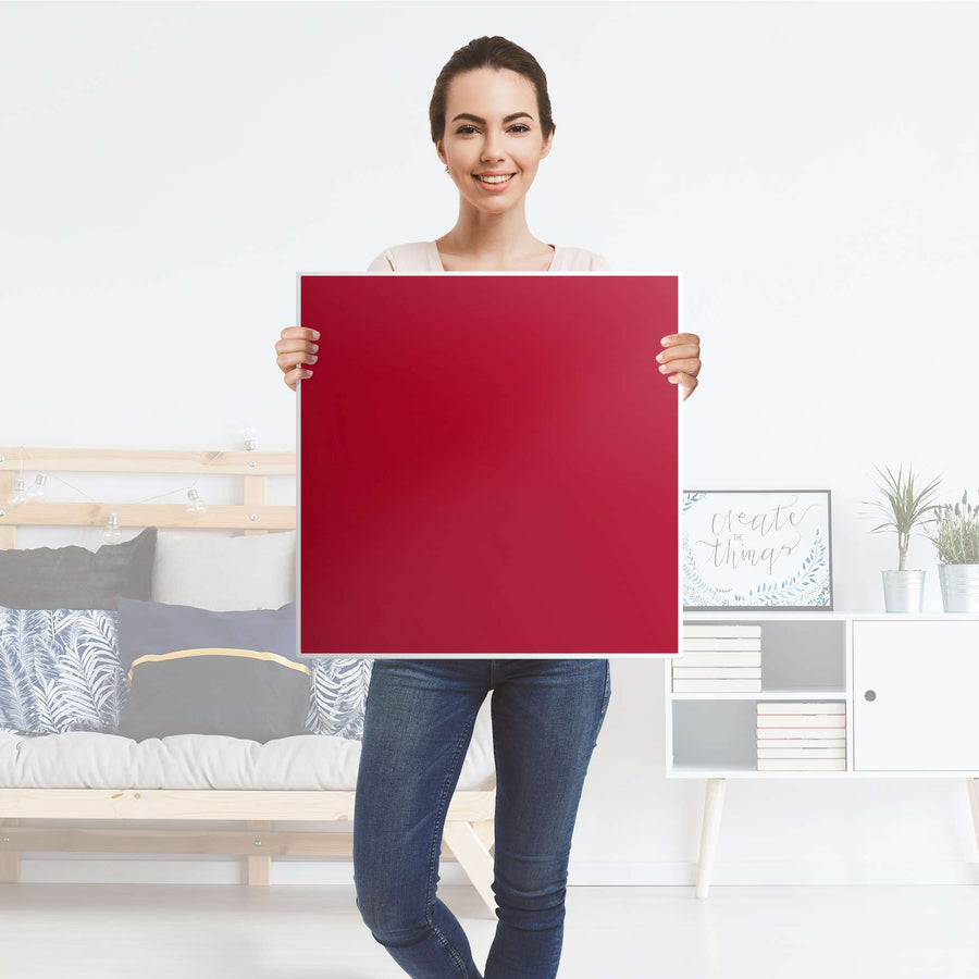 Möbel Klebefolie Rot Dark - IKEA Hemnes Beistelltisch 55x55 cm - Folie