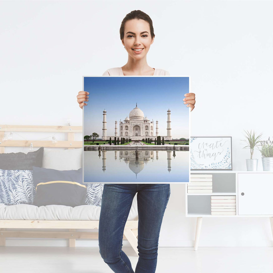 Möbel Klebefolie Taj Mahal - IKEA Hemnes Beistelltisch 55x55 cm - Folie