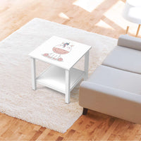 Möbel Klebefolie Baby Unicorn - IKEA Hemnes Beistelltisch 55x55 cm - Kinderzimmer