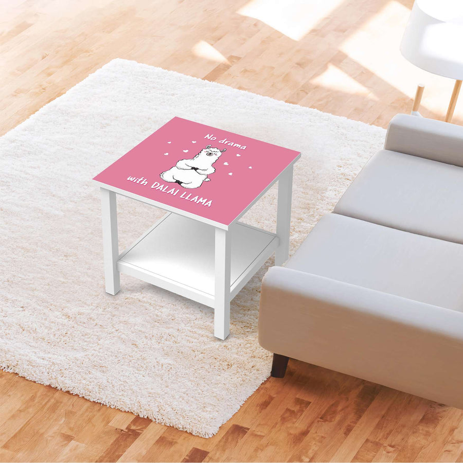 Möbel Klebefolie Dalai Llama - IKEA Hemnes Beistelltisch 55x55 cm - Kinderzimmer
