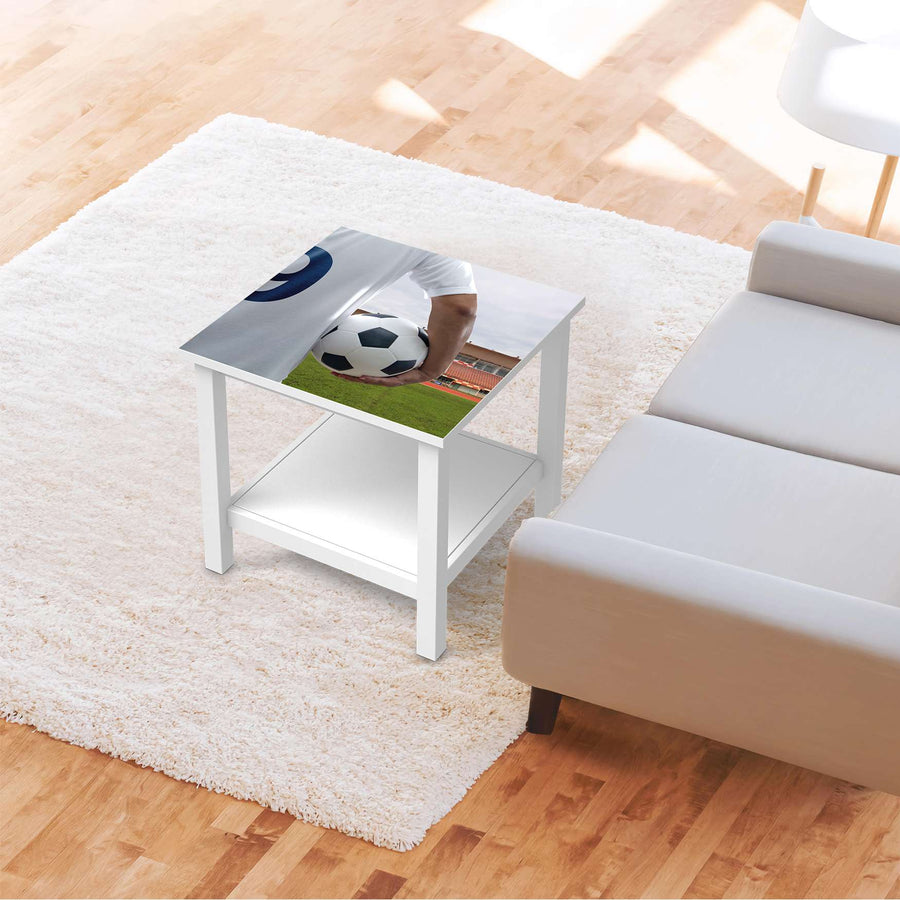 Möbel Klebefolie Footballmania - IKEA Hemnes Beistelltisch 55x55 cm - Kinderzimmer