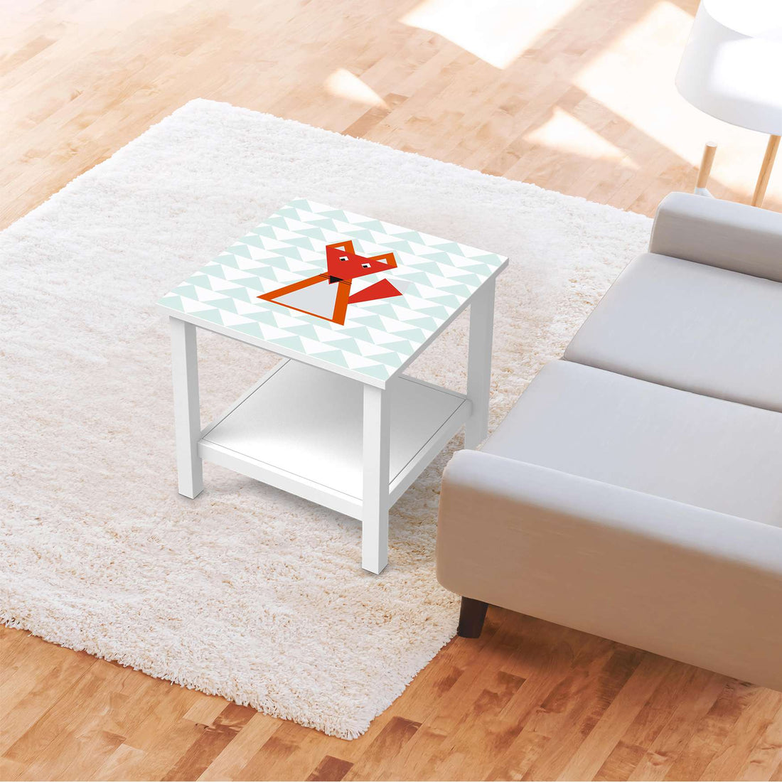 Möbel Klebefolie Füchslein - IKEA Hemnes Beistelltisch 55x55 cm - Kinderzimmer