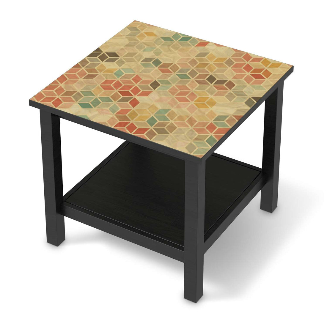 Möbel Klebefolie 3D Retro - IKEA Hemnes Beistelltisch 55x55 cm - schwarz