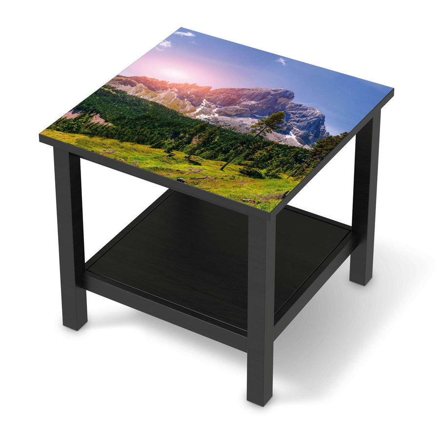 Möbel Klebefolie Alpenblick - IKEA Hemnes Beistelltisch 55x55 cm - schwarz