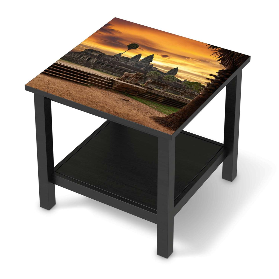 Möbel Klebefolie Angkor Wat - IKEA Hemnes Beistelltisch 55x55 cm - schwarz