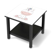 Möbel Klebefolie Baby Unicorn - IKEA Hemnes Beistelltisch 55x55 cm - schwarz