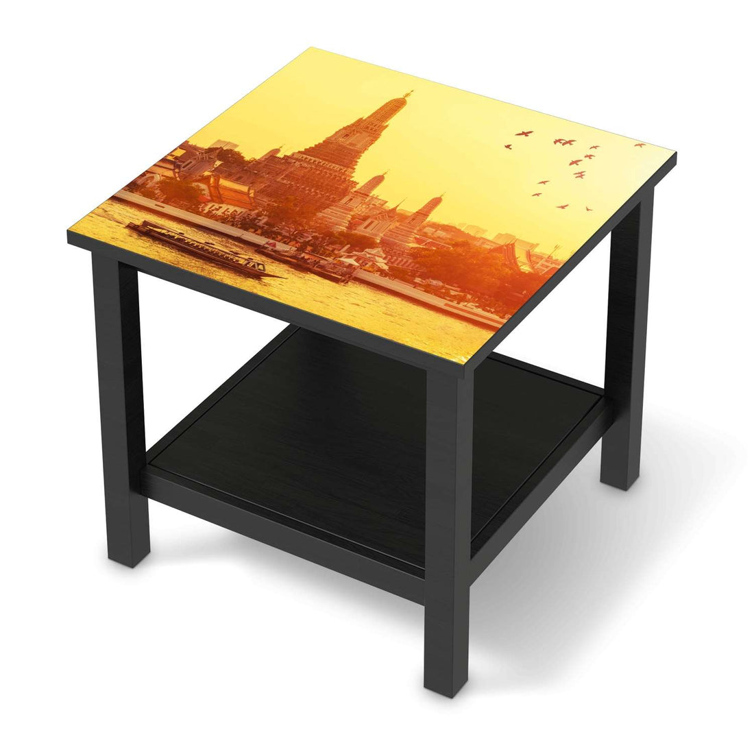 Möbel Klebefolie Bangkok Sunset - IKEA Hemnes Beistelltisch 55x55 cm - schwarz