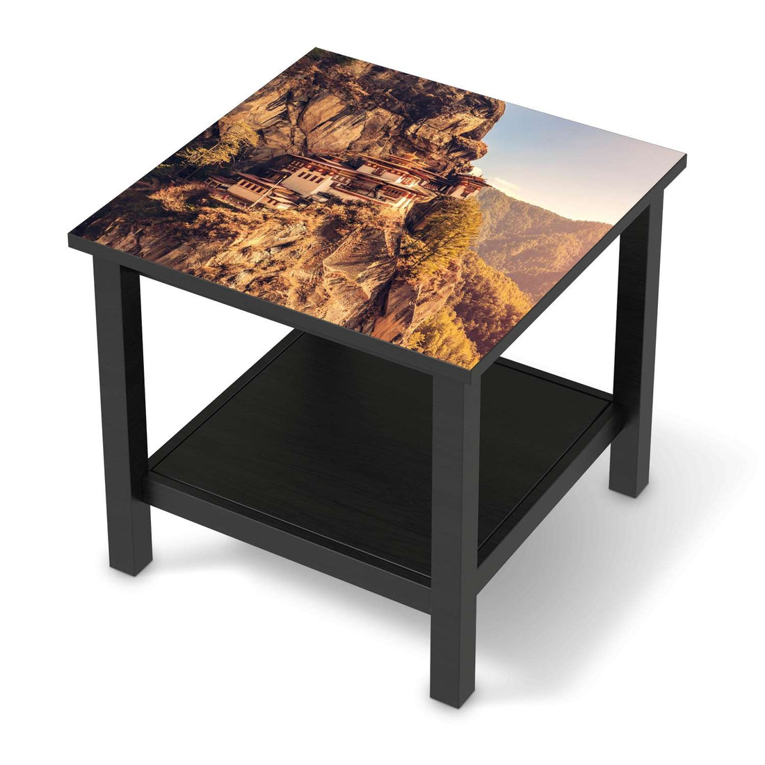 Möbel Klebefolie Bhutans Paradise - IKEA Hemnes Beistelltisch 55x55 cm - schwarz