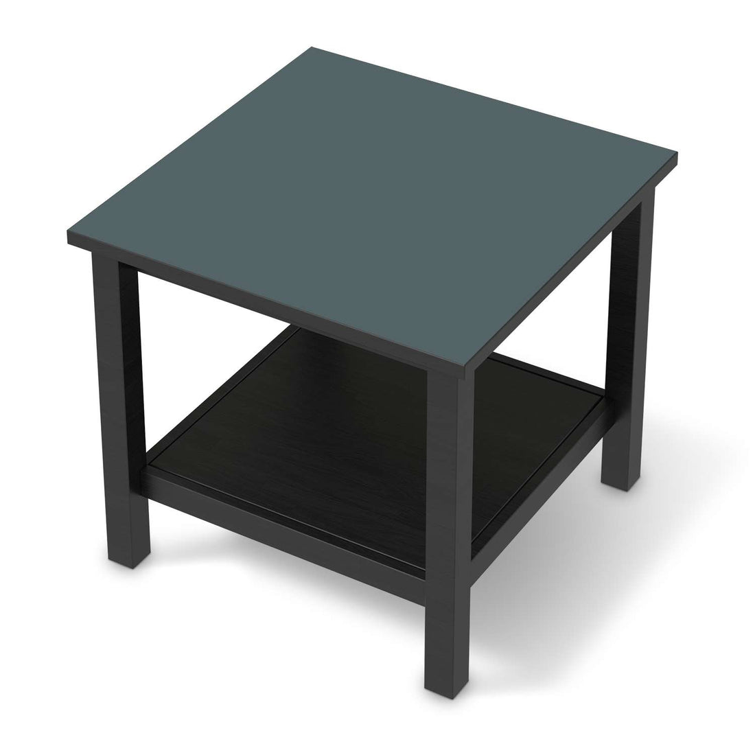 Möbel Klebefolie Blaugrau Light - IKEA Hemnes Beistelltisch 55x55 cm - schwarz