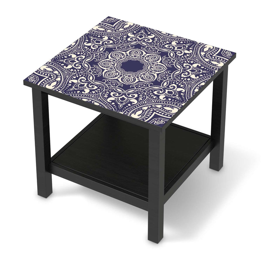 Möbel Klebefolie Blue Mandala - IKEA Hemnes Beistelltisch 55x55 cm - schwarz