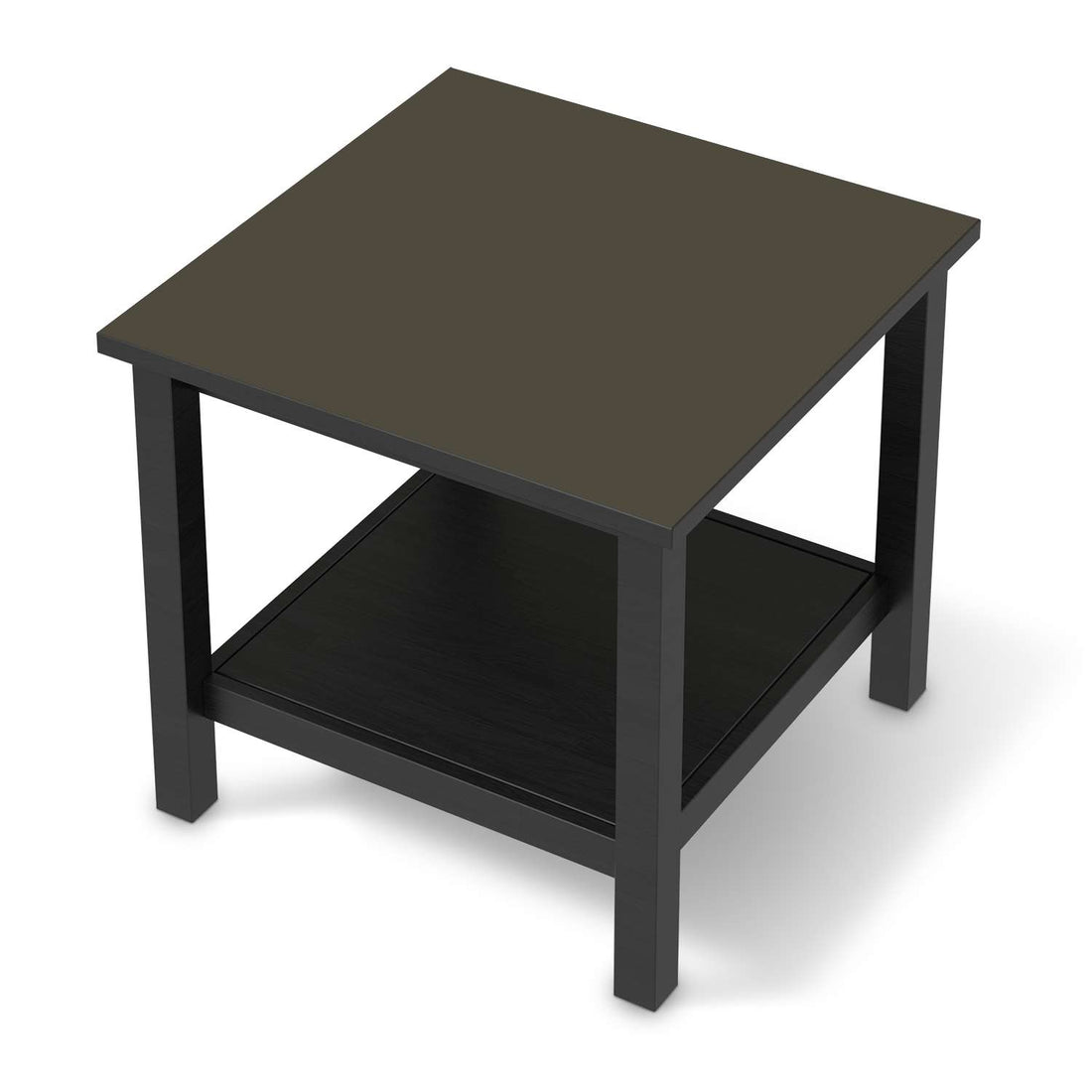 Möbel Klebefolie Braungrau Dark - IKEA Hemnes Beistelltisch 55x55 cm - schwarz