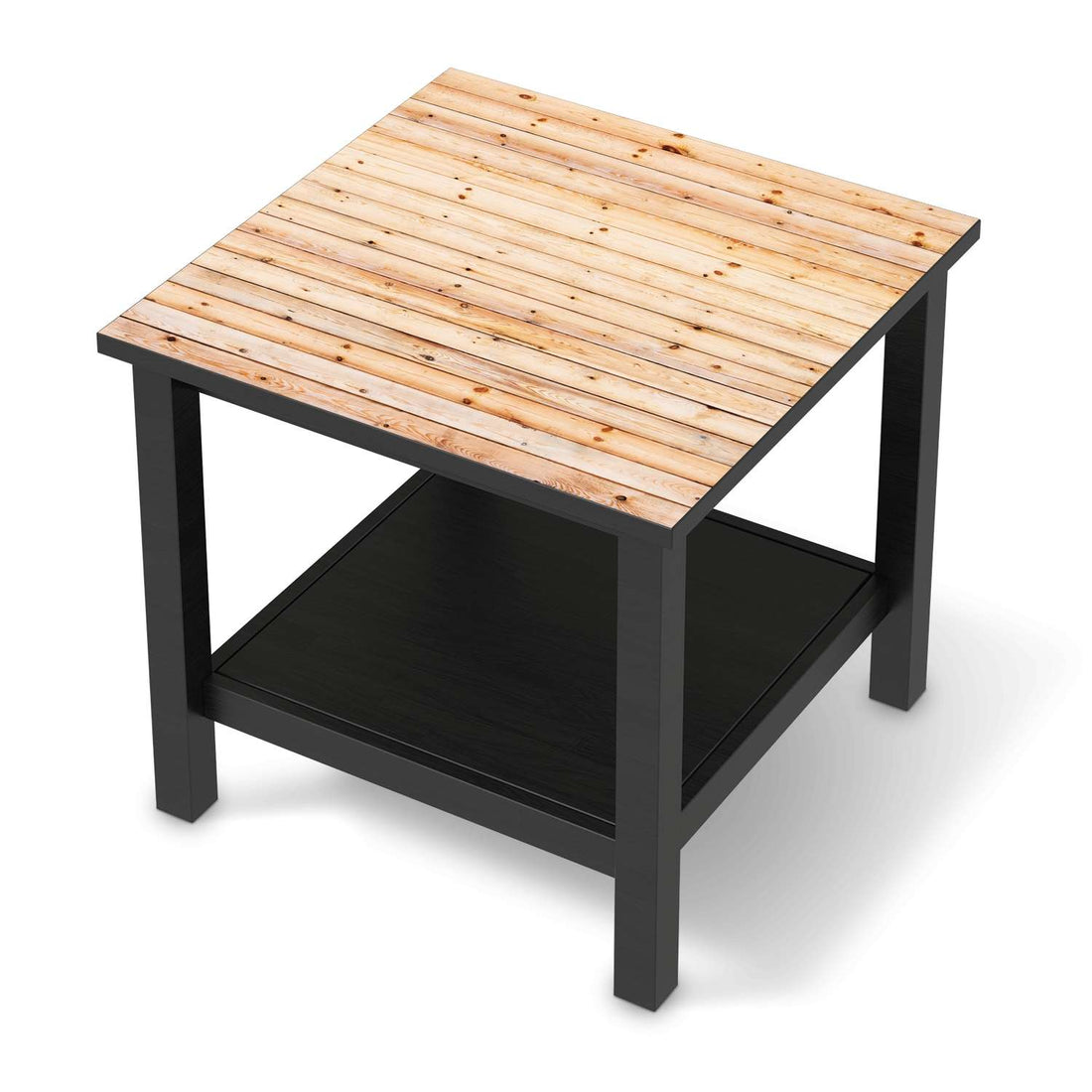 Möbel Klebefolie Bright Planks - IKEA Hemnes Beistelltisch 55x55 cm - schwarz