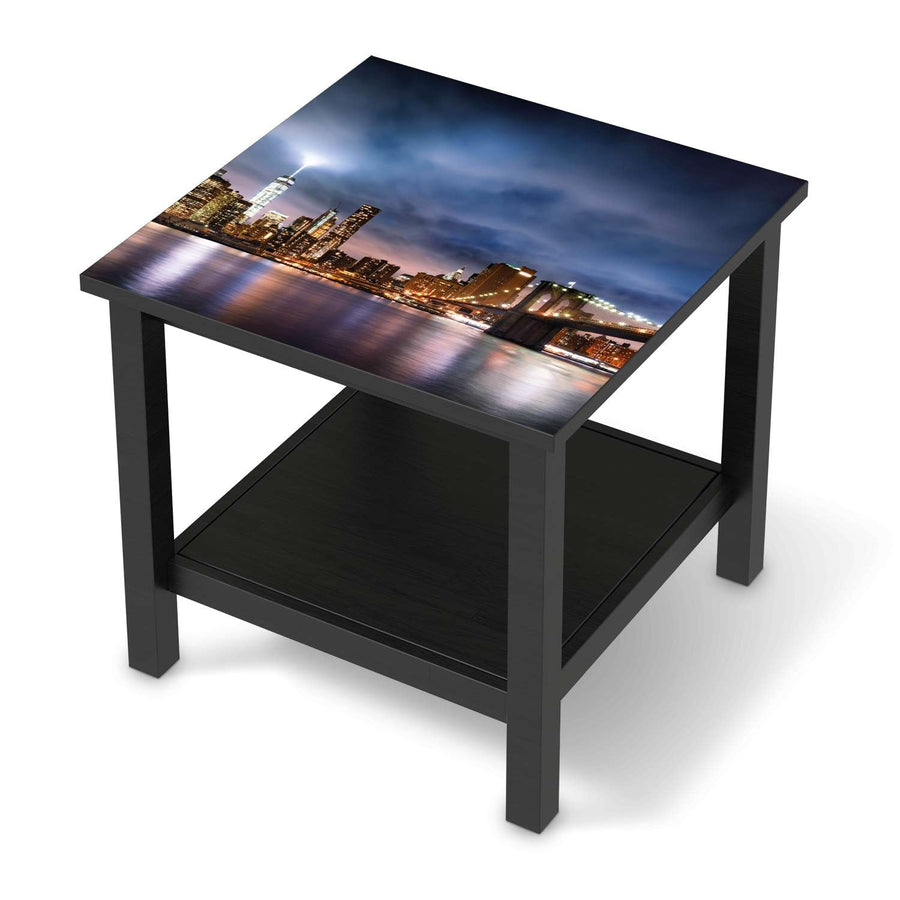 Möbel Klebefolie Brooklyn Bridge - IKEA Hemnes Beistelltisch 55x55 cm - schwarz