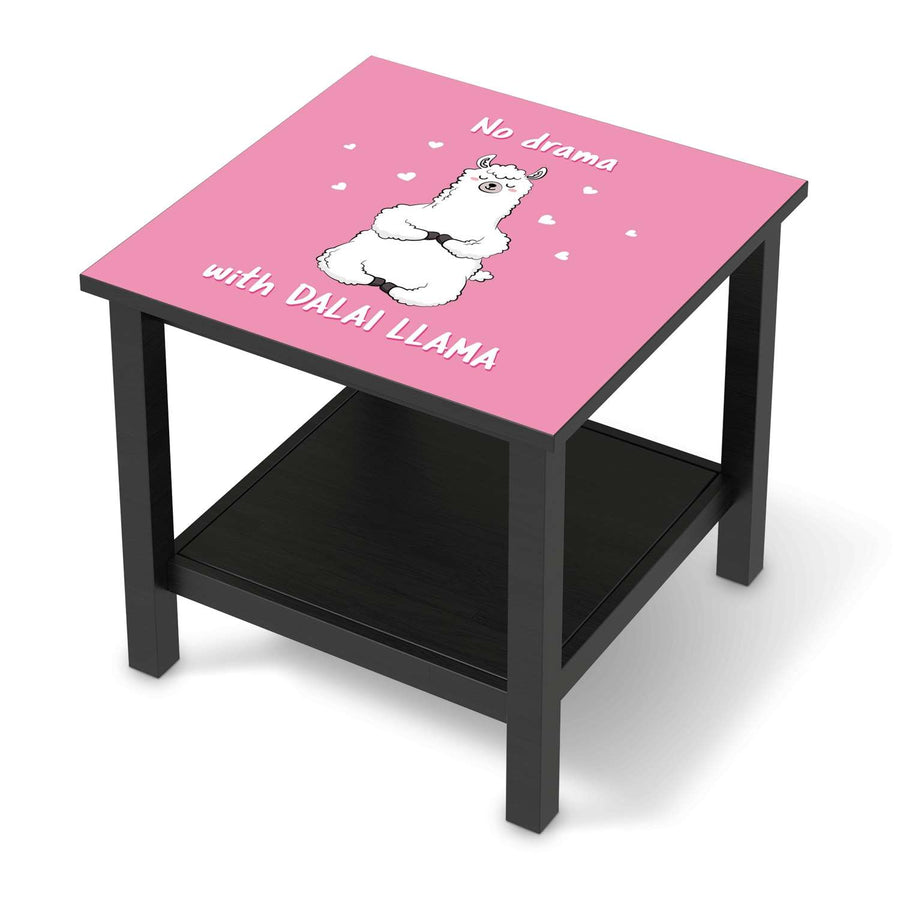 Möbel Klebefolie Dalai Llama - IKEA Hemnes Beistelltisch 55x55 cm - schwarz