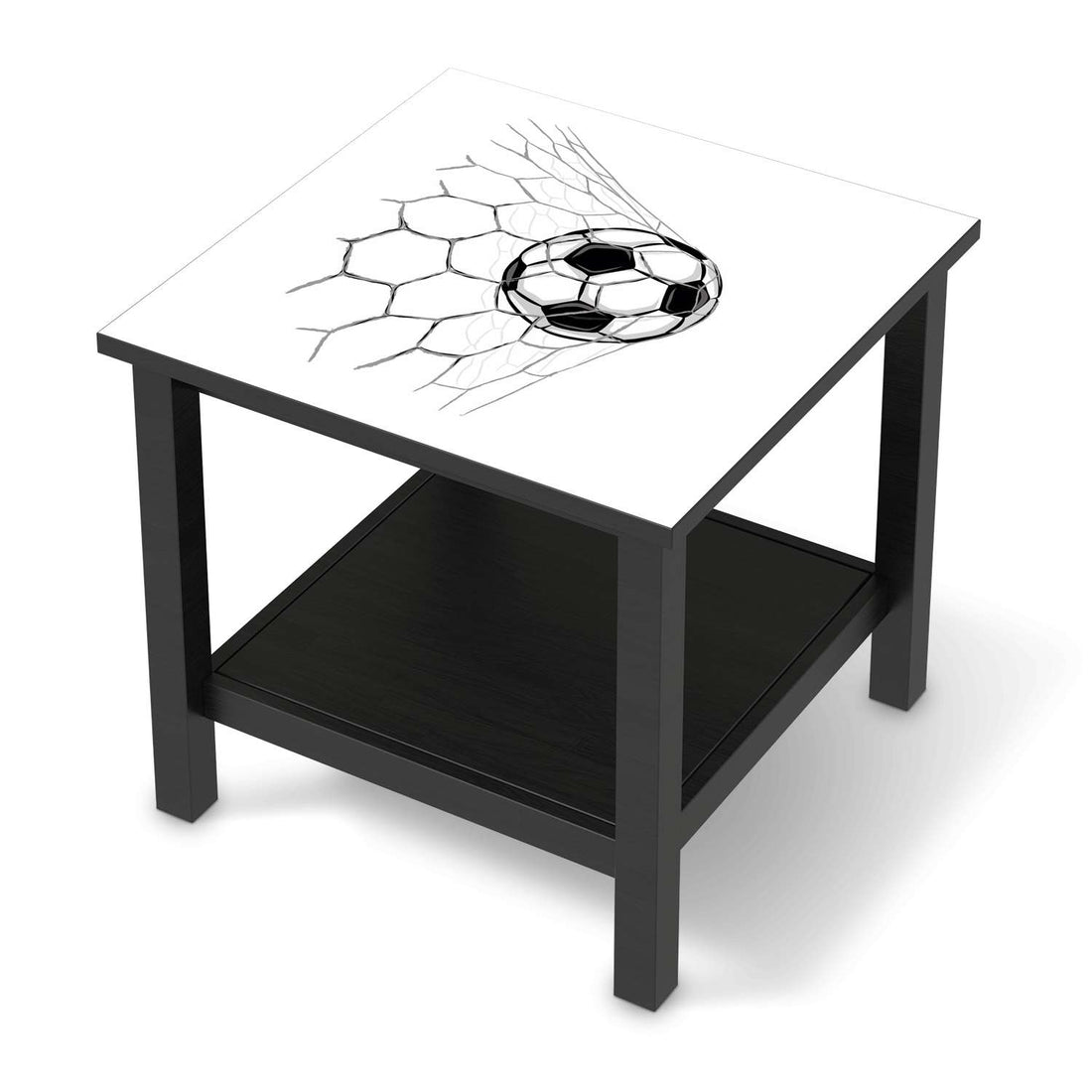 Möbel Klebefolie Eingenetzt - IKEA Hemnes Beistelltisch 55x55 cm - schwarz