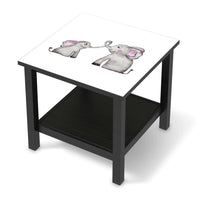 Möbel Klebefolie Elefanten - IKEA Hemnes Beistelltisch 55x55 cm - schwarz