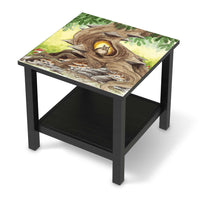 Möbel Klebefolie Eulenbaum - IKEA Hemnes Beistelltisch 55x55 cm - schwarz