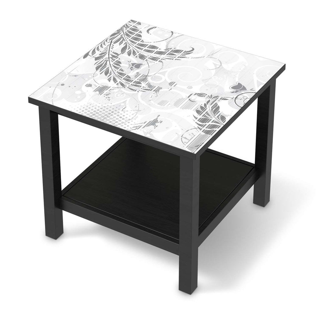 Möbel Klebefolie Florals Plain 2 - IKEA Hemnes Beistelltisch 55x55 cm - schwarz