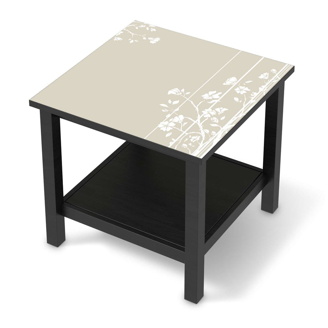 Möbel Klebefolie Florals Plain 3 - IKEA Hemnes Beistelltisch 55x55 cm - schwarz