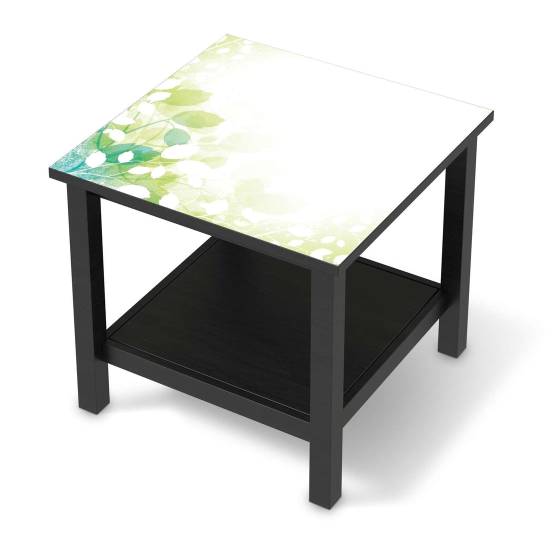 Möbel Klebefolie Flower Light - IKEA Hemnes Beistelltisch 55x55 cm - schwarz