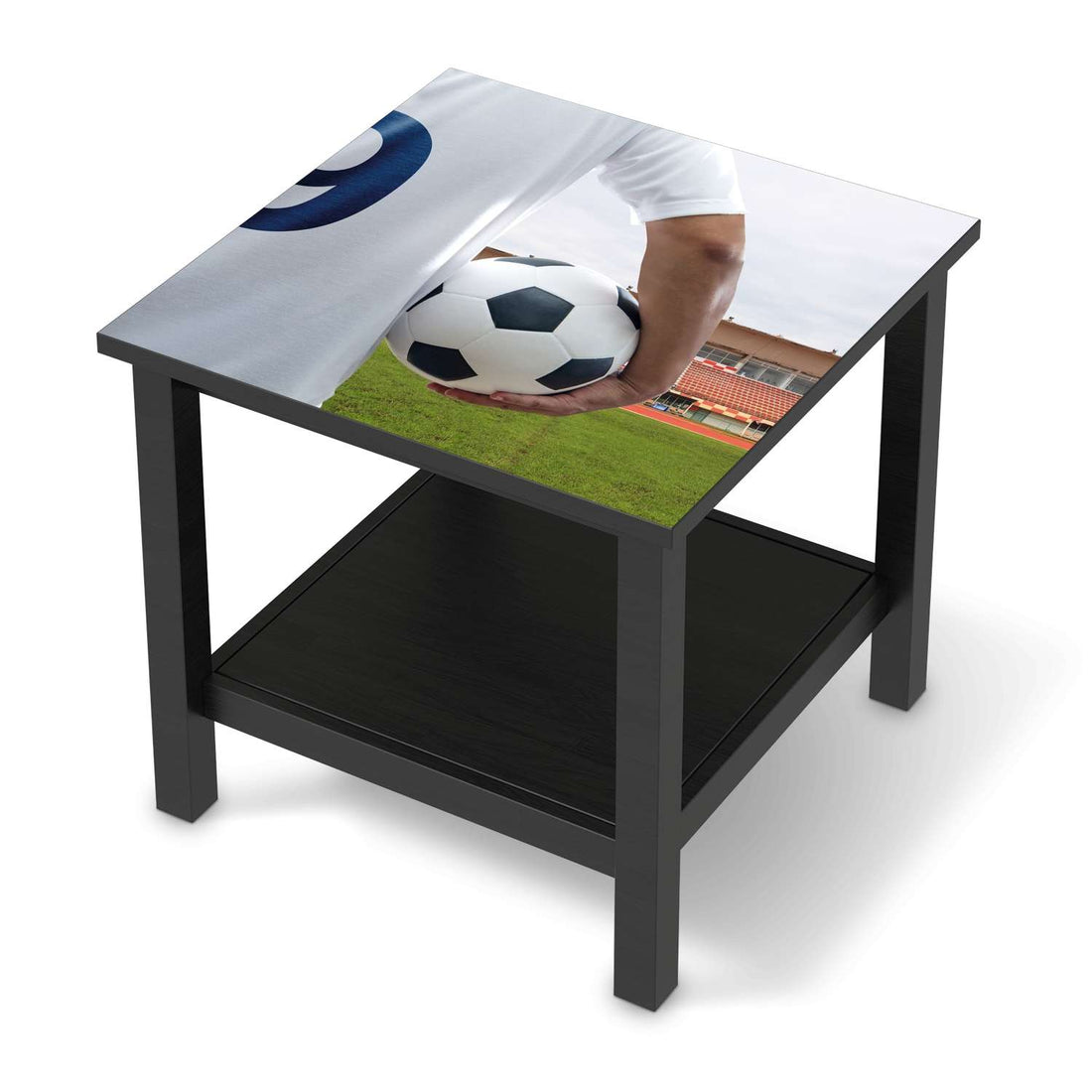 Möbel Klebefolie Footballmania - IKEA Hemnes Beistelltisch 55x55 cm - schwarz