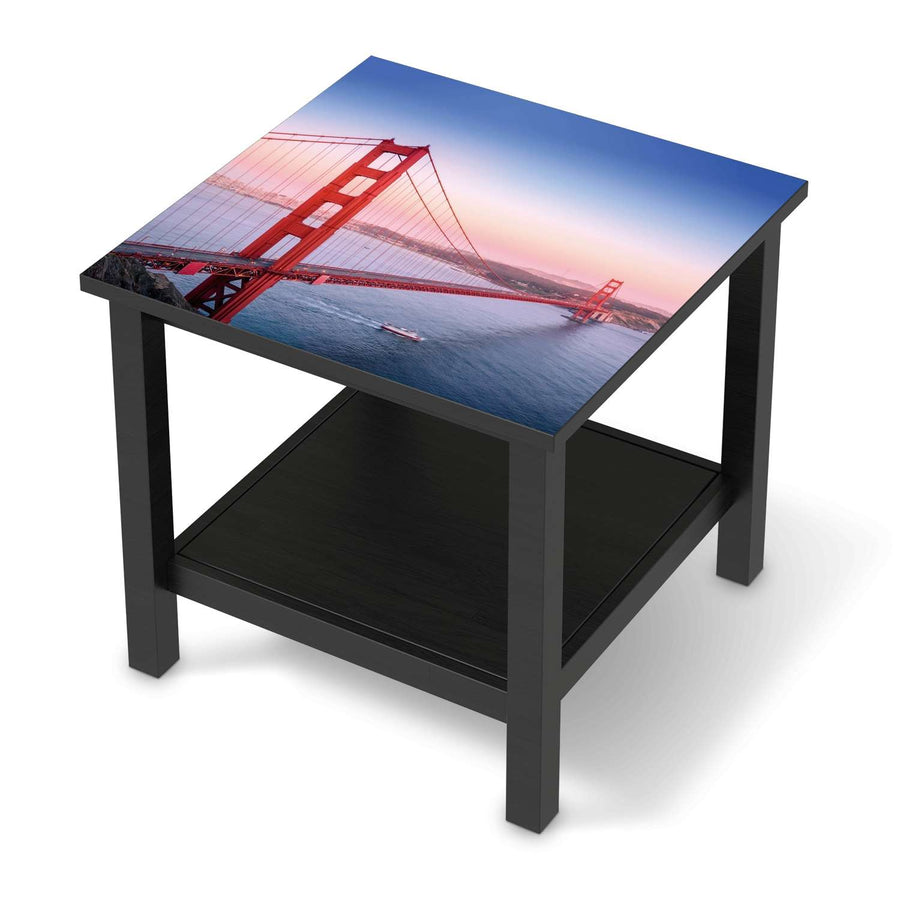 Möbel Klebefolie Golden Gate - IKEA Hemnes Beistelltisch 55x55 cm - schwarz