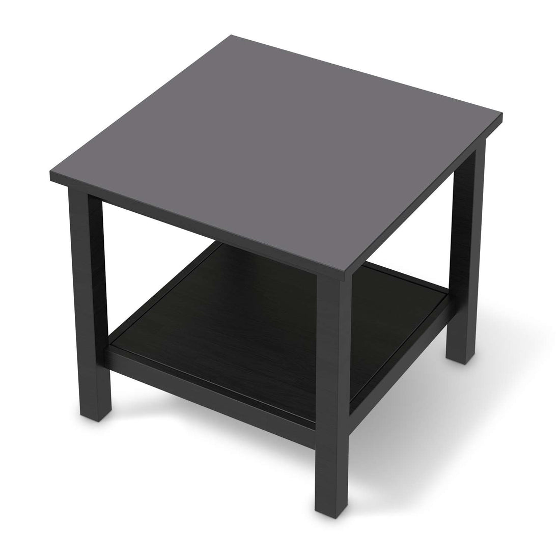 Möbel Klebefolie Grau Light - IKEA Hemnes Beistelltisch 55x55 cm - schwarz