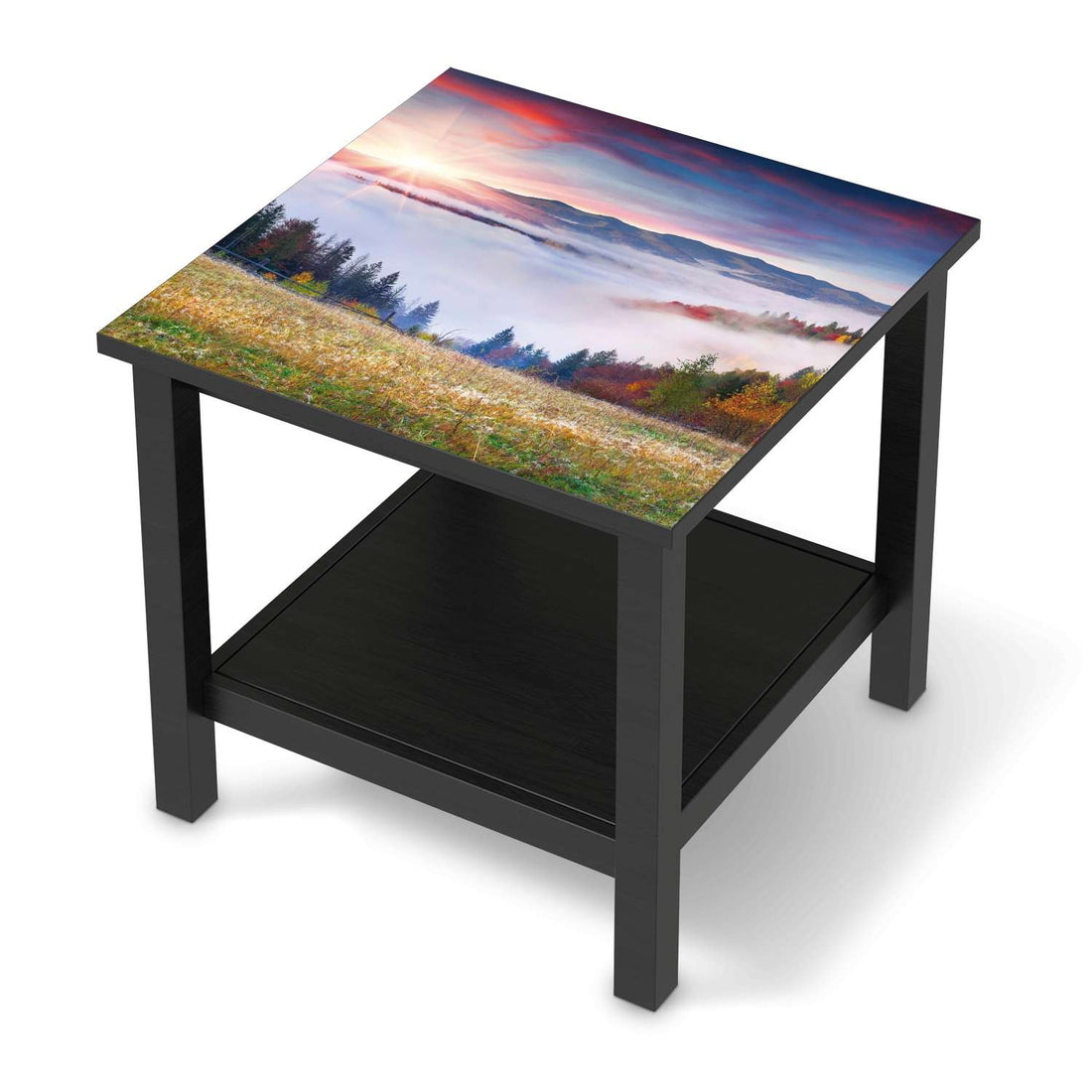 Möbel Klebefolie Herbstwald - IKEA Hemnes Beistelltisch 55x55 cm - schwarz