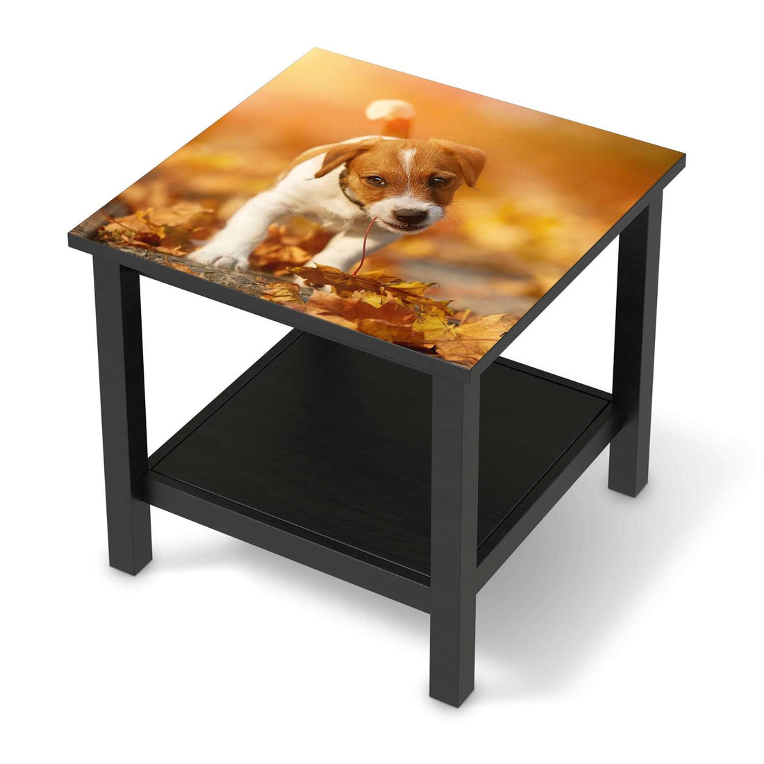 Möbel Klebefolie Jack the Puppy - IKEA Hemnes Beistelltisch 55x55 cm - schwarz