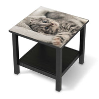 Möbel Klebefolie Kitty the Cat - IKEA Hemnes Beistelltisch 55x55 cm - schwarz